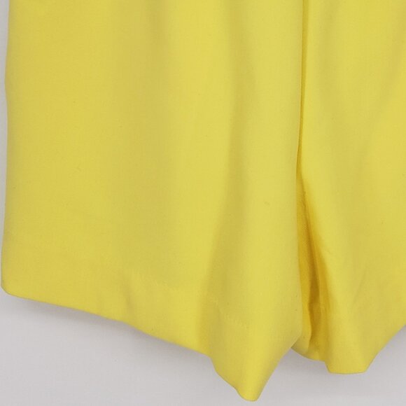3/$25 a new day Stretch Midi Pleated Shorts 4 Womens High Rise Waist Yellow - Picture 8 of 13